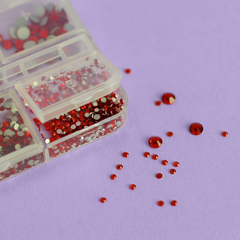 Caja Diamantes color  Burdeos